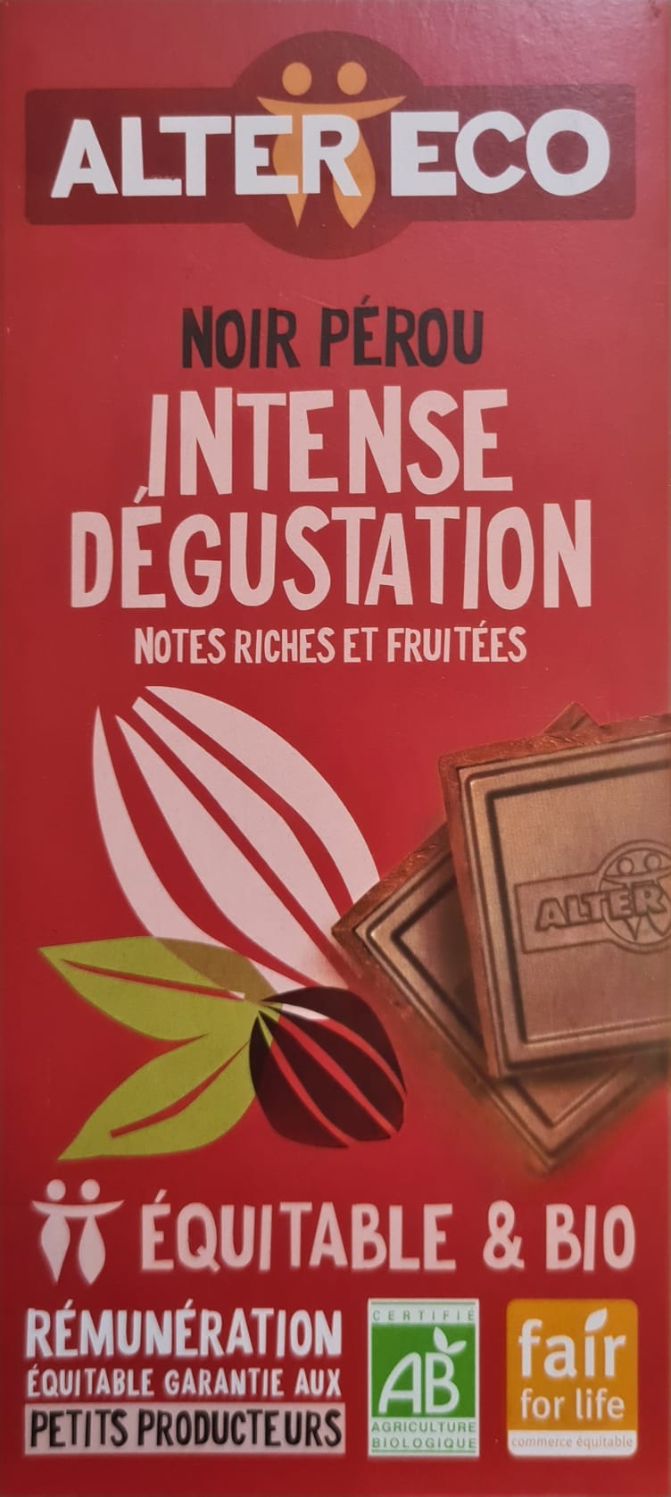Noir Pérou Intense dégustation